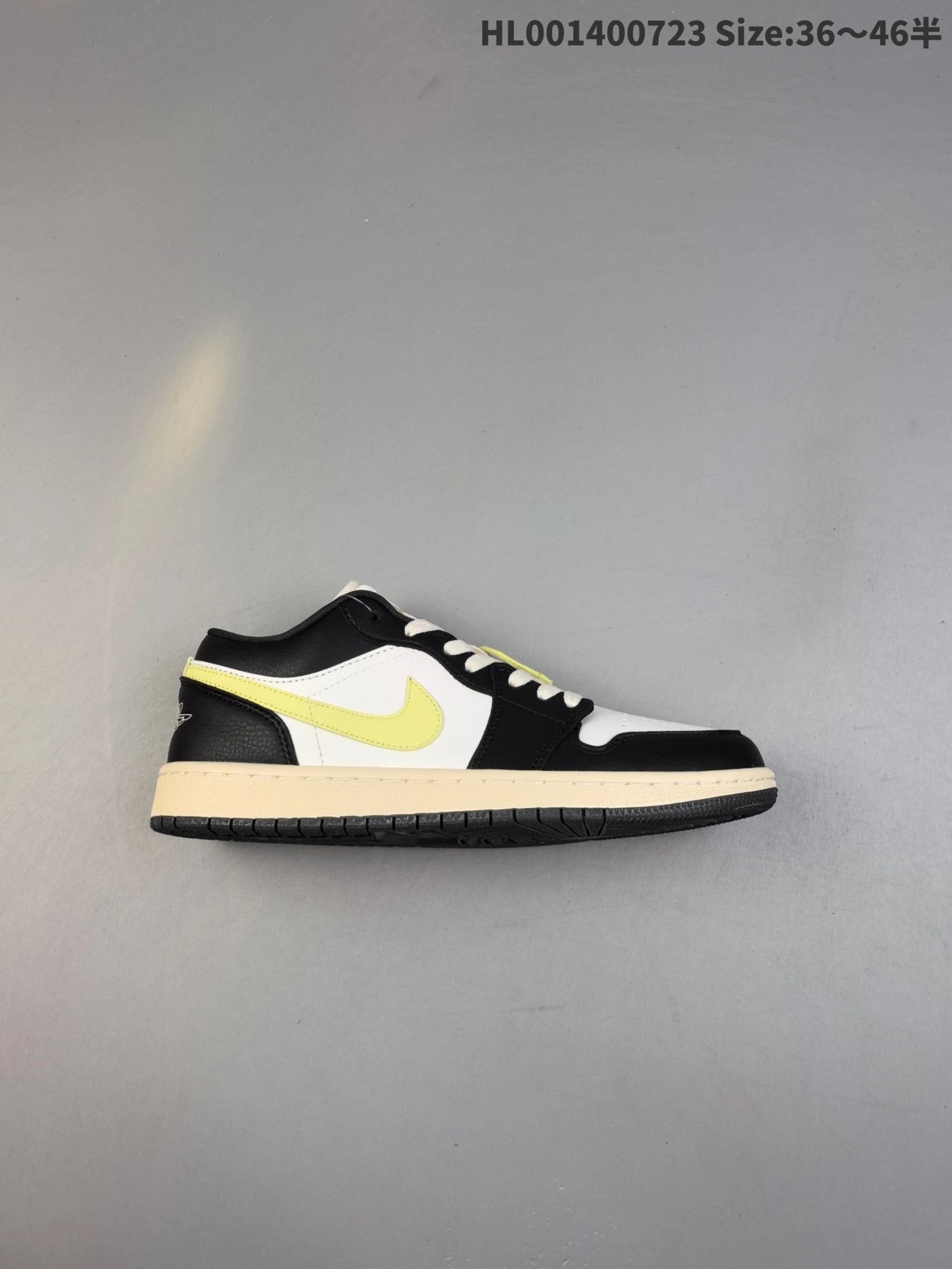 Air Jordan Low Black White Yellow Sneakers