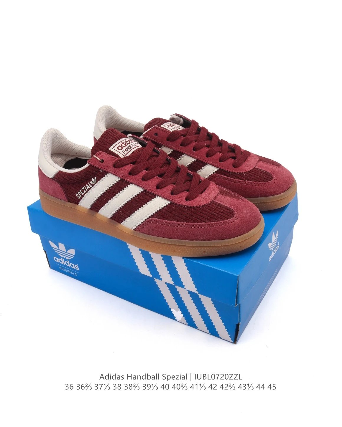Adidas Handball Spezial Burgundy Suede Shoes