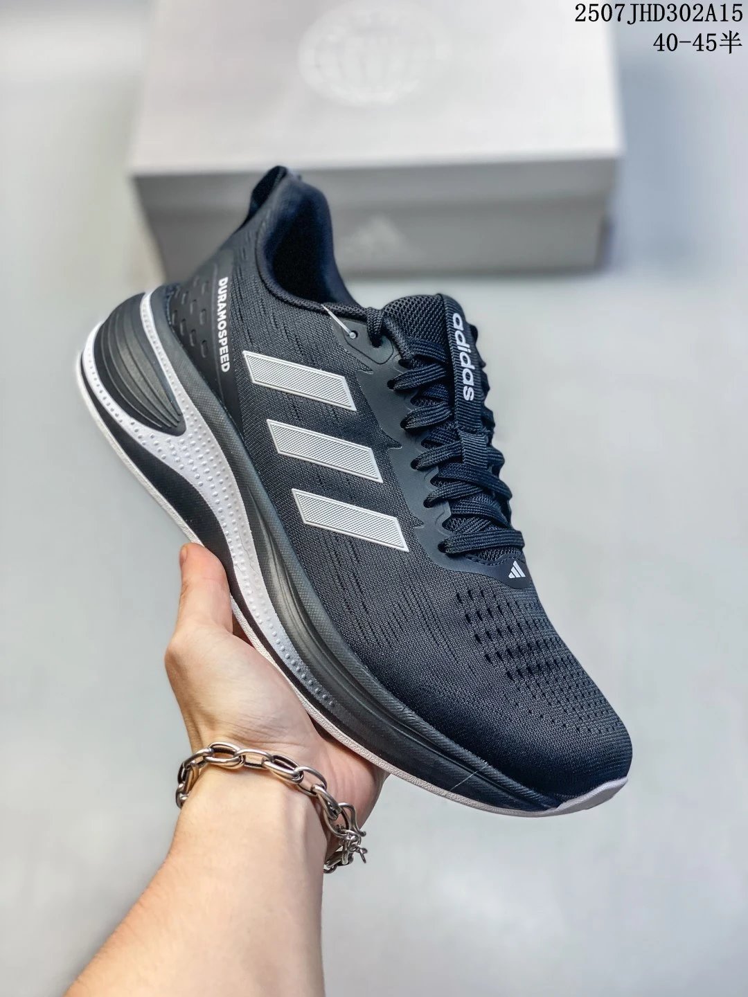 Adidas Duramospeed Men Running Shoes Black Lightweight Mesh