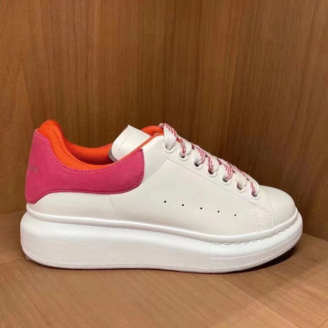 Alexander McQueen Women Pink Orange Platform Sneakers