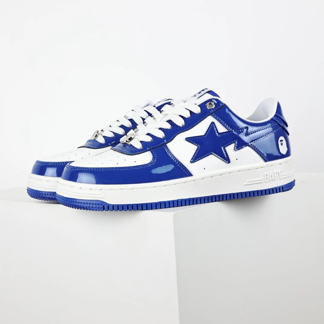 Bape Bapesta Blue White Men's Sneakers Shoes