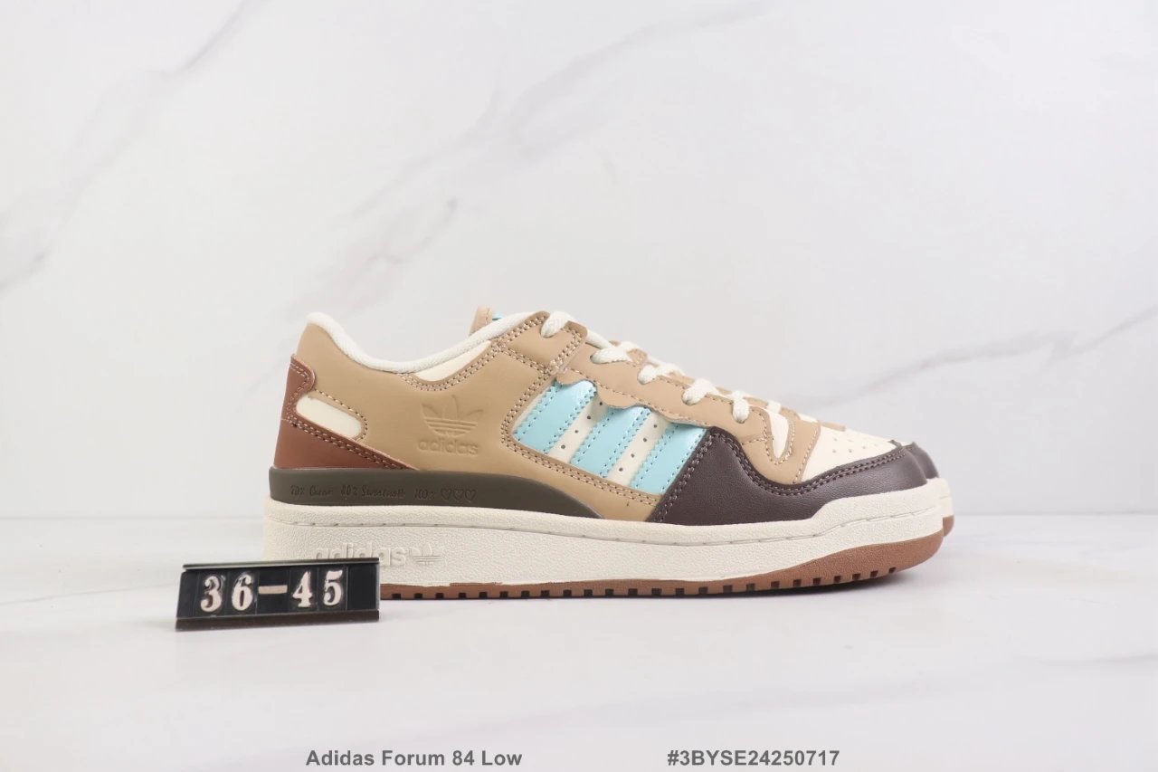 Adidas Forum 84 Low Beige Blue Sneakers