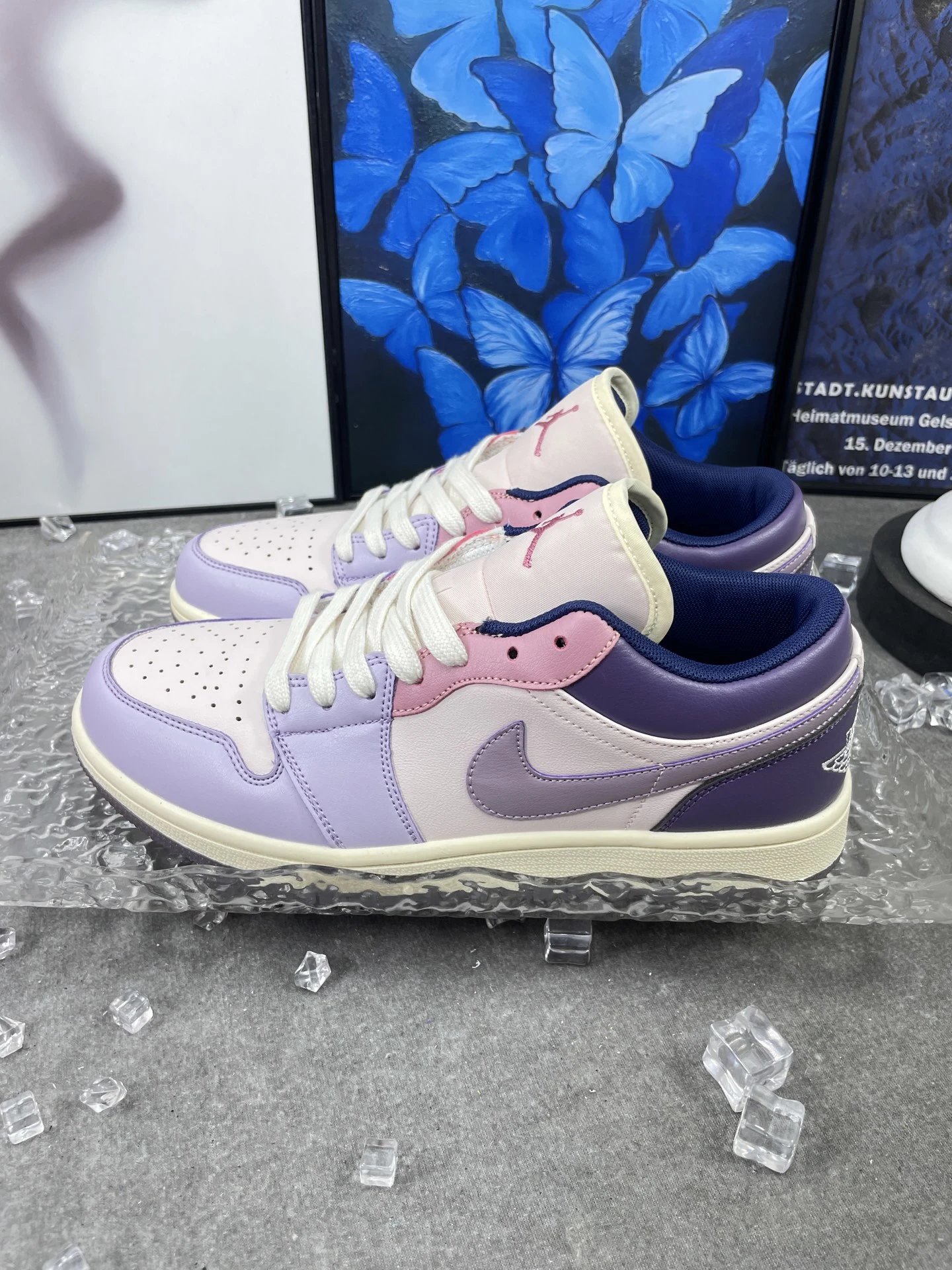 Air Jordan Low Pastel Purple Pink Leather Sneakers