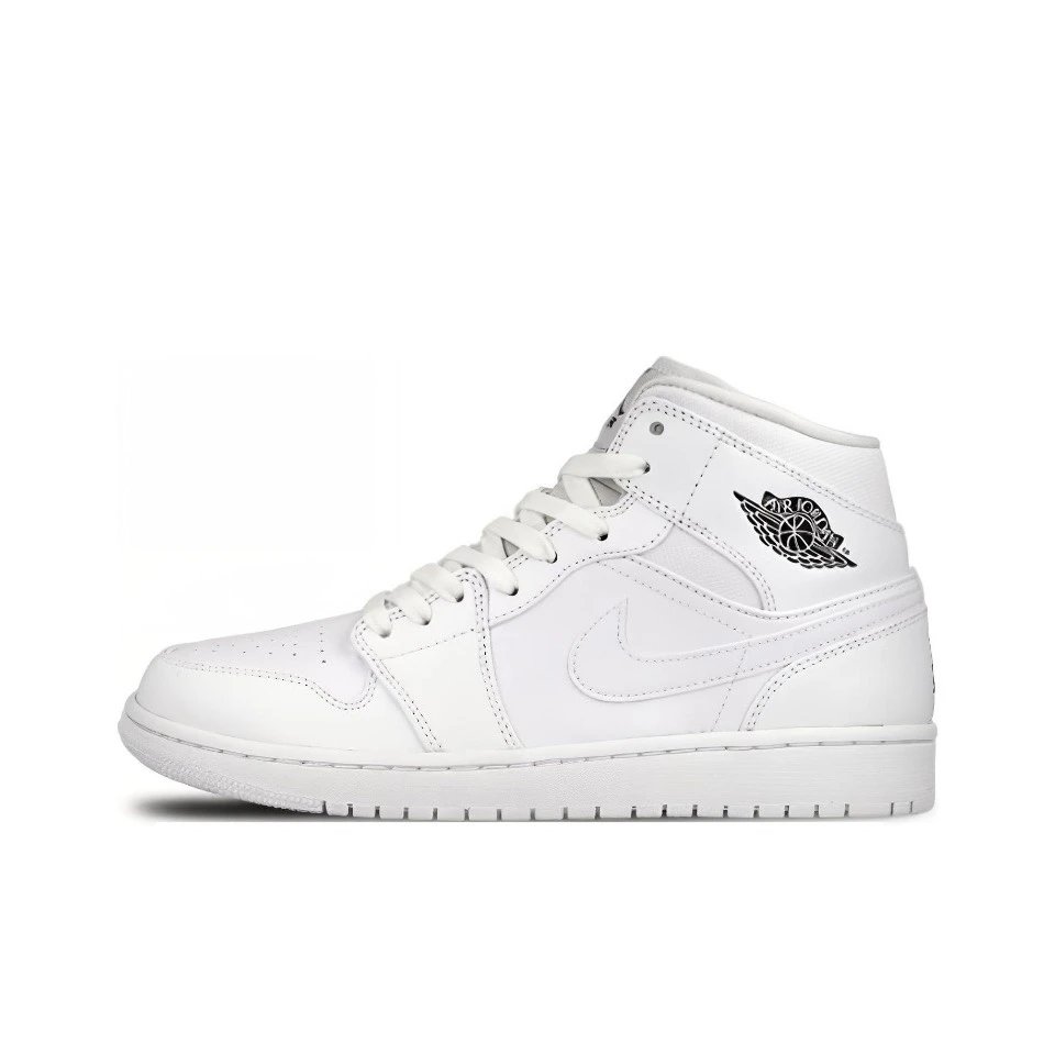 Air Jordan Men’s White Leather High‑Top Sneakers