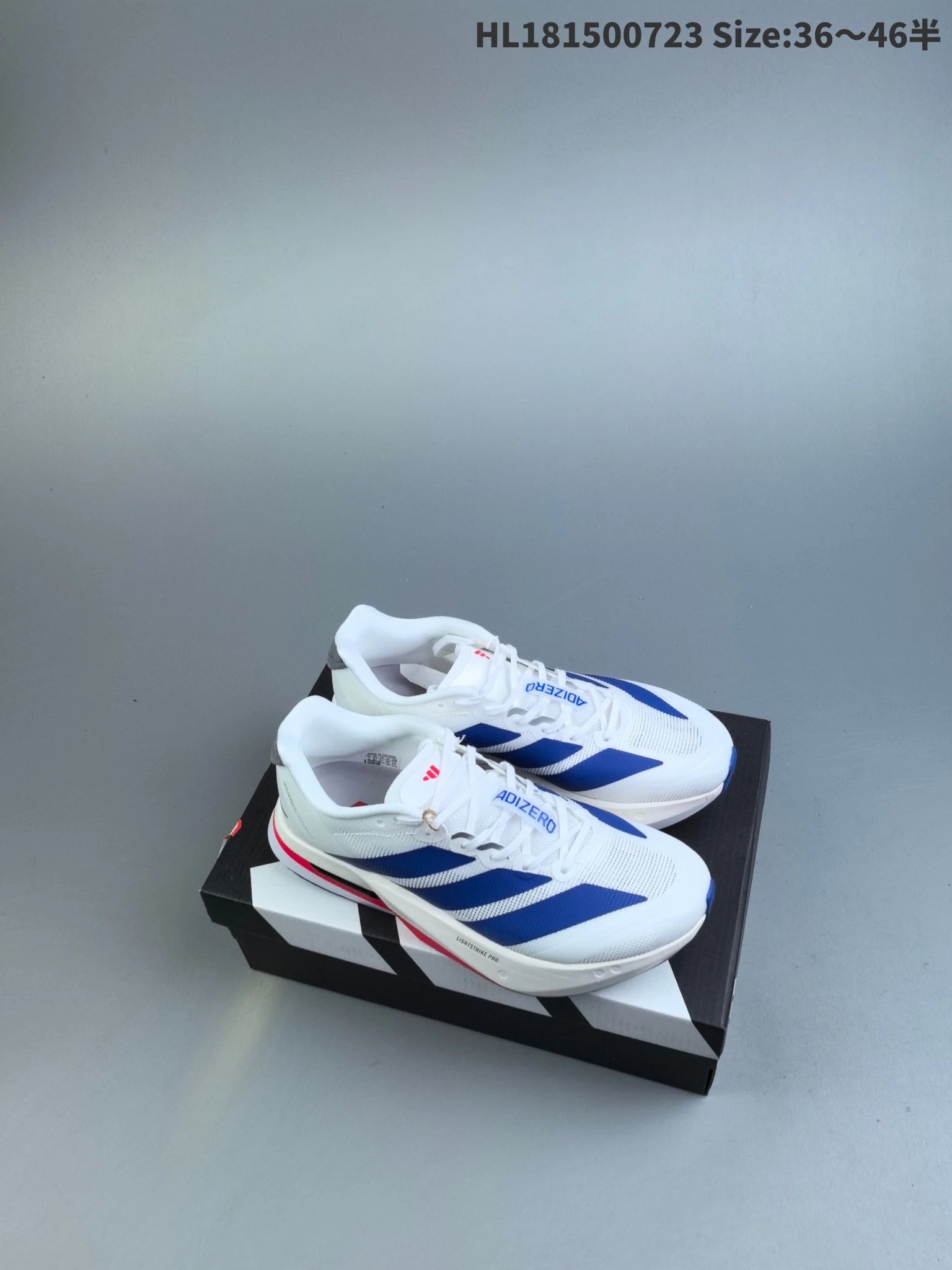 Adidas Adizero White Blue Running Shoes HL181500723