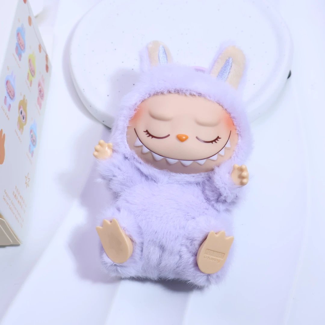 ShoesLabubu Purple Bunny Plush Doll Cute Art Toy