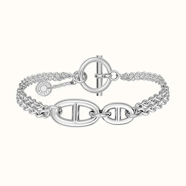 Hermes Silver Anchor Chain Bracelet Jewelry