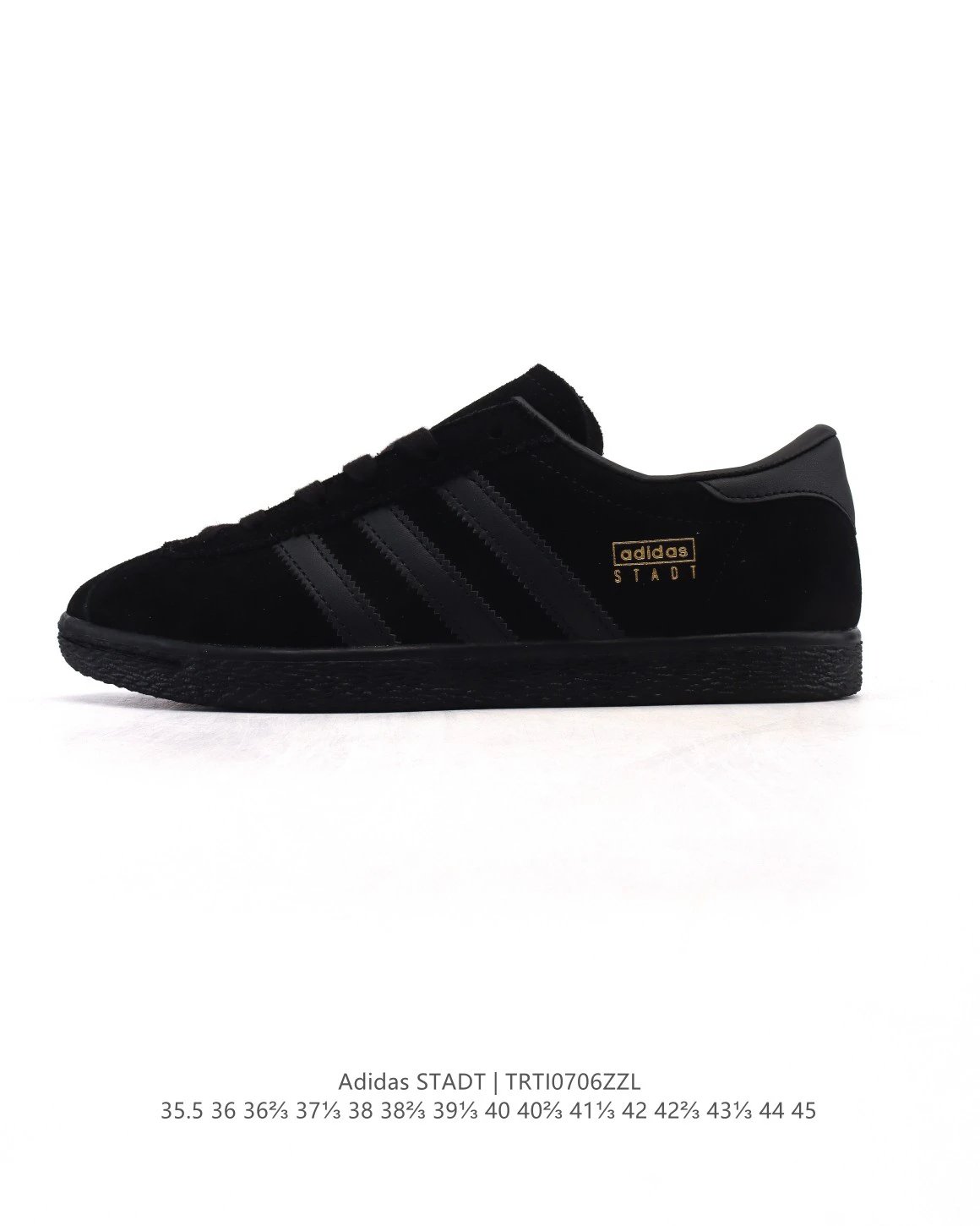 Adidas STADT Black Suede Casual Sneakers