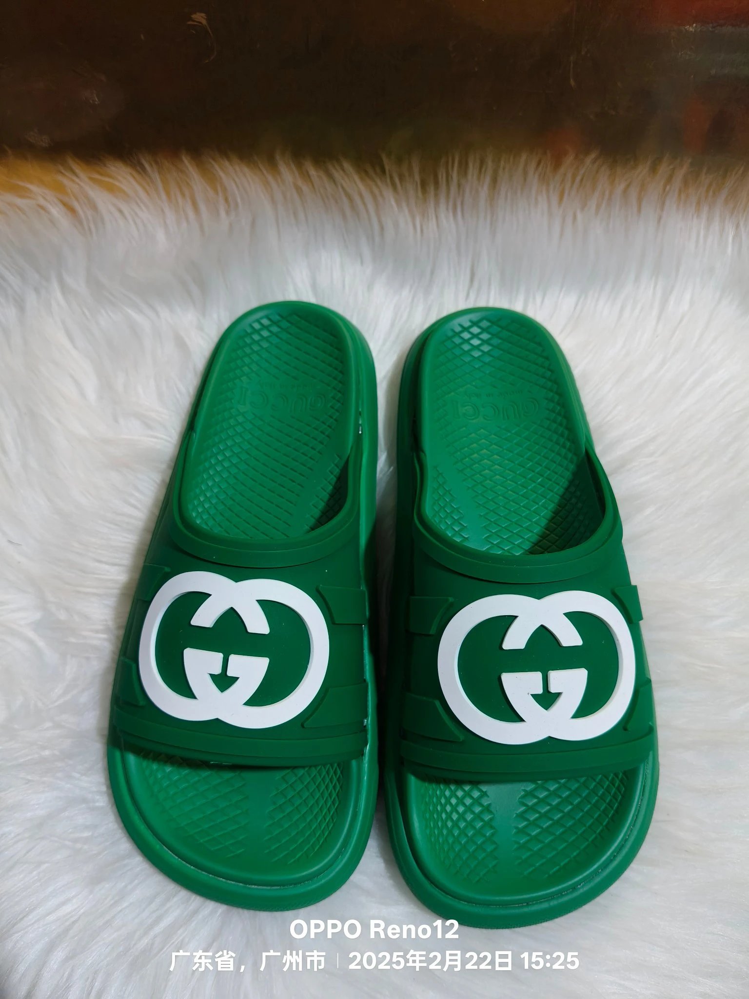 Gucci Green Double G Slide Sandals Men Summer