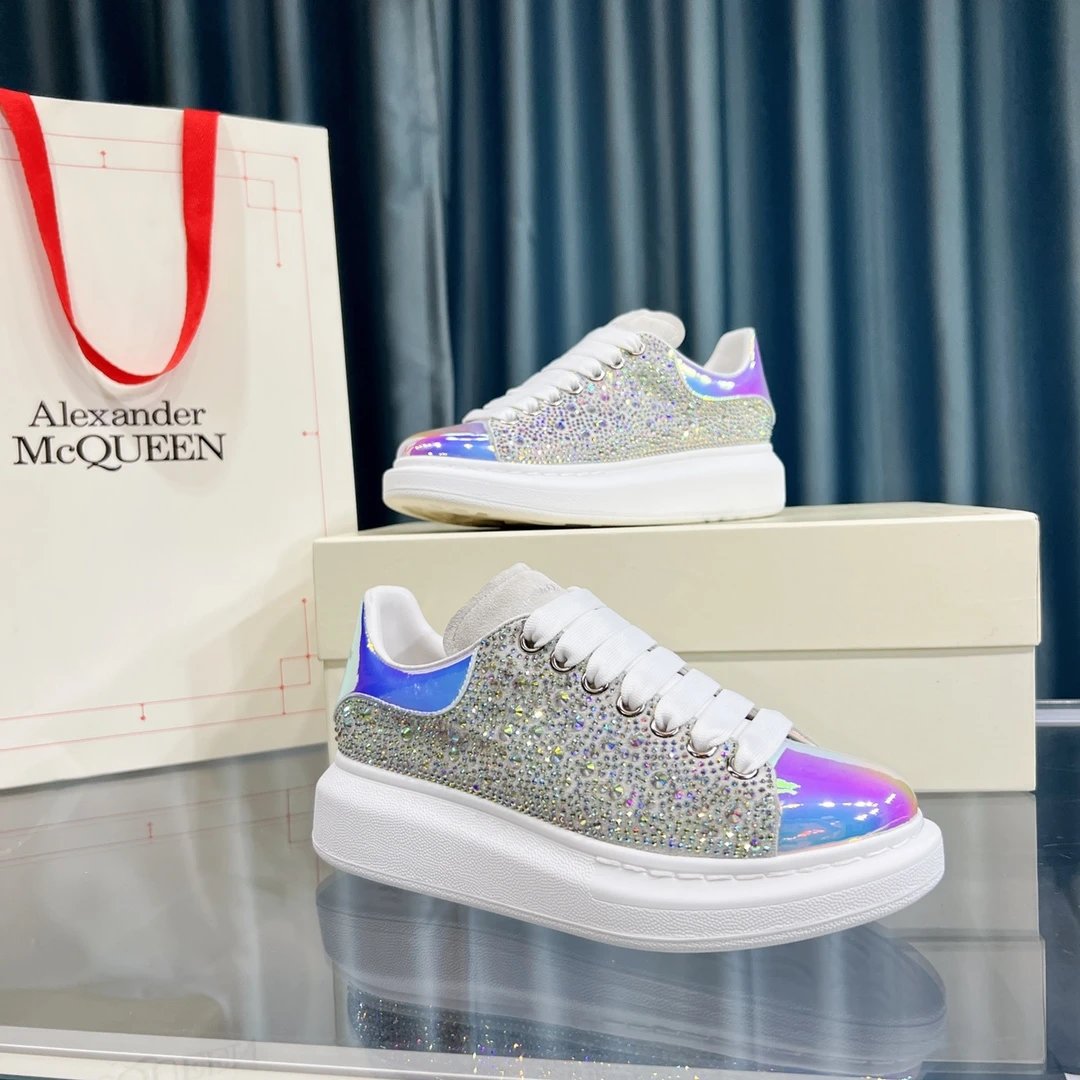 Alexander McQueen Crystal Iridescent Chunky Sneakers Women
