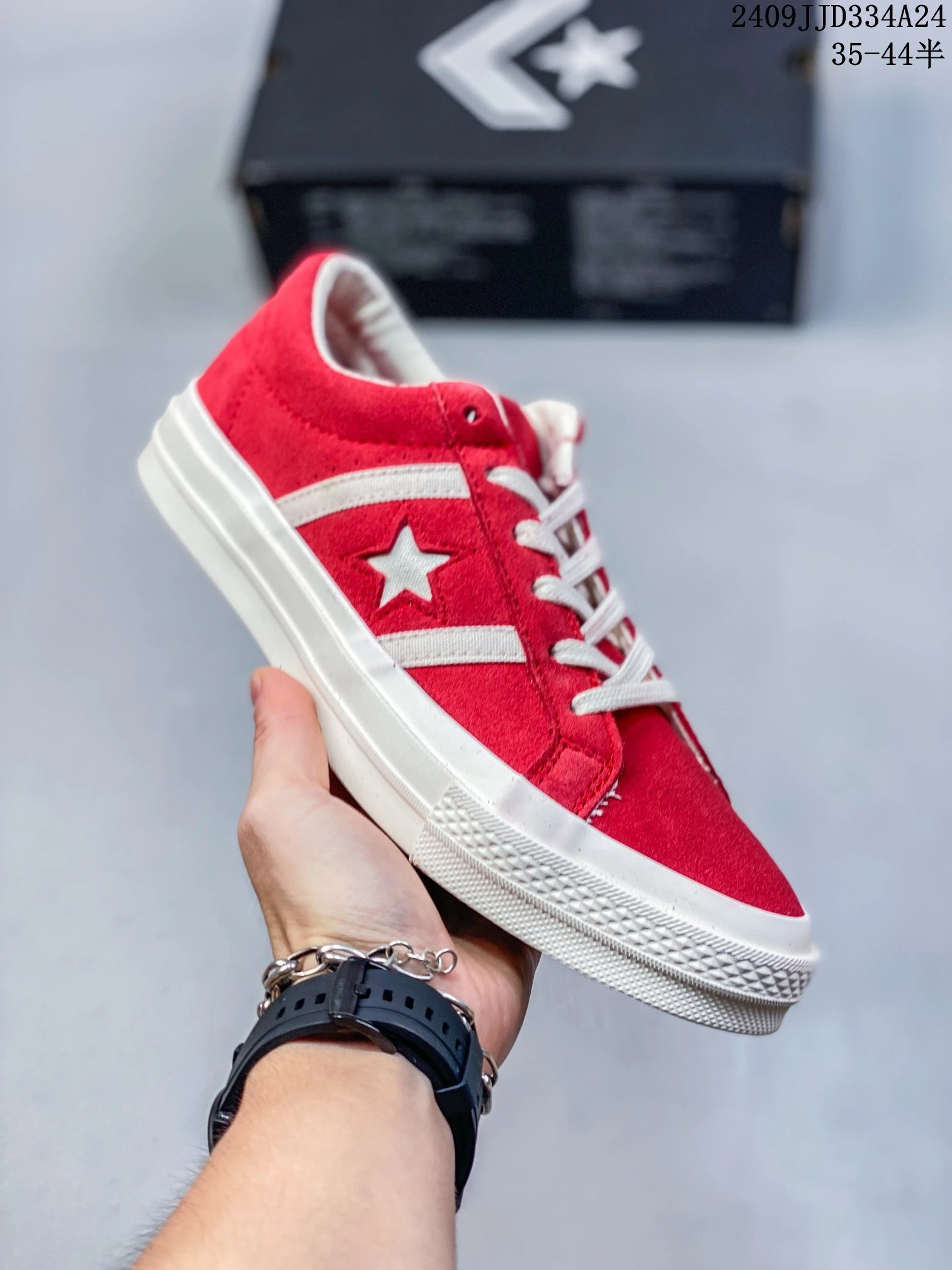 Converse Red Suede Star Low Top Casual Shoes 35-44