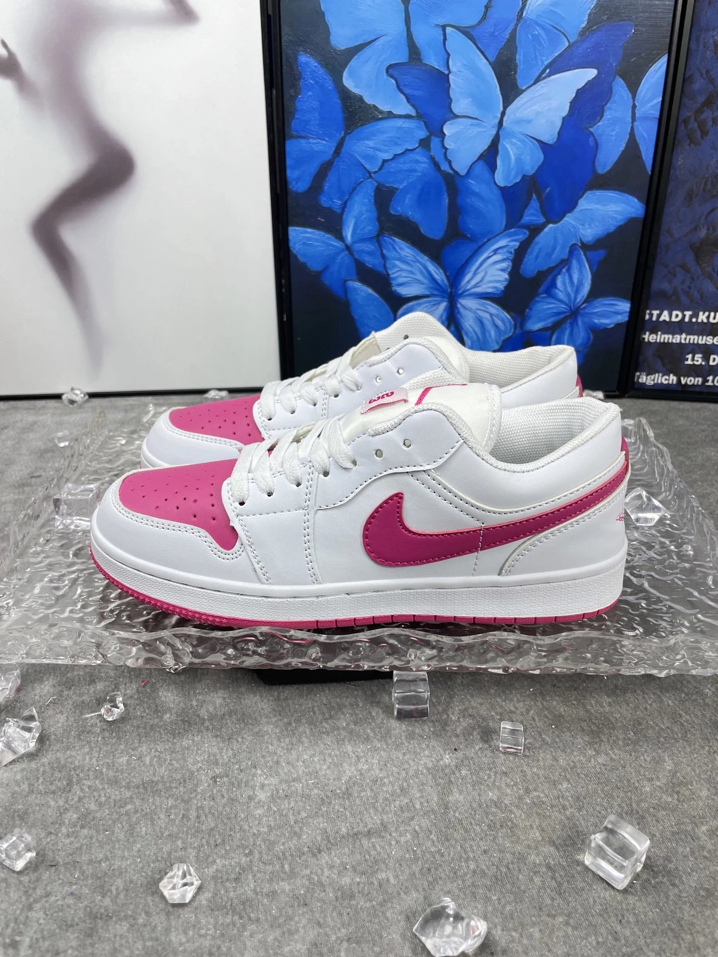 Air Jordan Low Pink White Leather Sneakers Shoes
