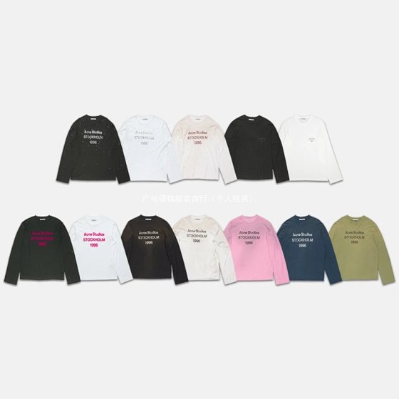 1996 Hot Diamond Letter Printed Water Washed Vintage Light Luxury Men's and Women's Loose Cotton Long sleeved T-shirt