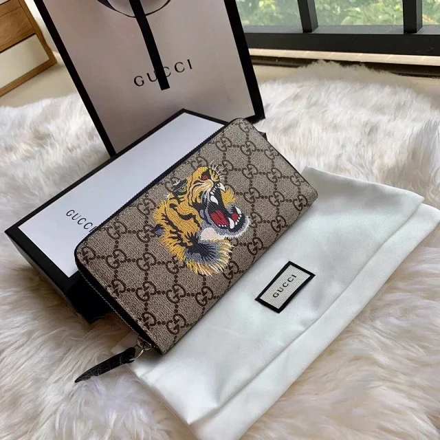 Gucci Wallets & Card Holders Zip-around long wallet with GG monogram and animal motif variants product detail image 35
