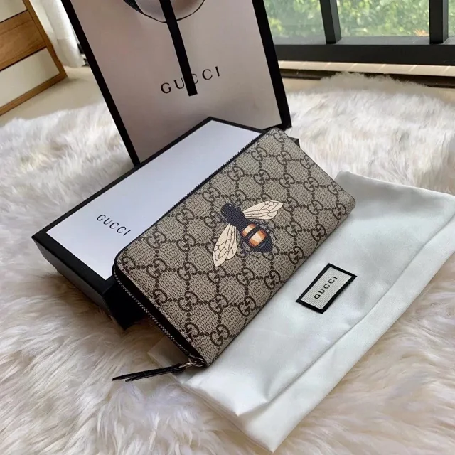 Gucci Wallets & Card Holders Zip-around long wallet with GG monogram and animal motif variants product detail image 49