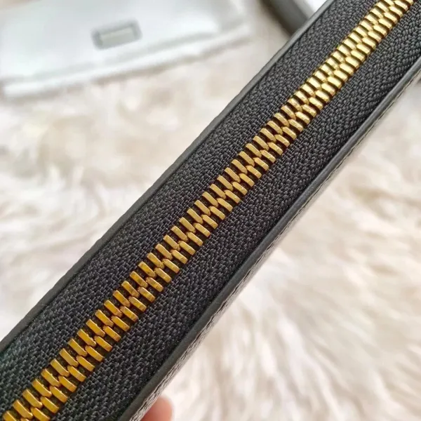 Gucci GG Marmont Bee Motif Long Wallet Beige Canvas - 69