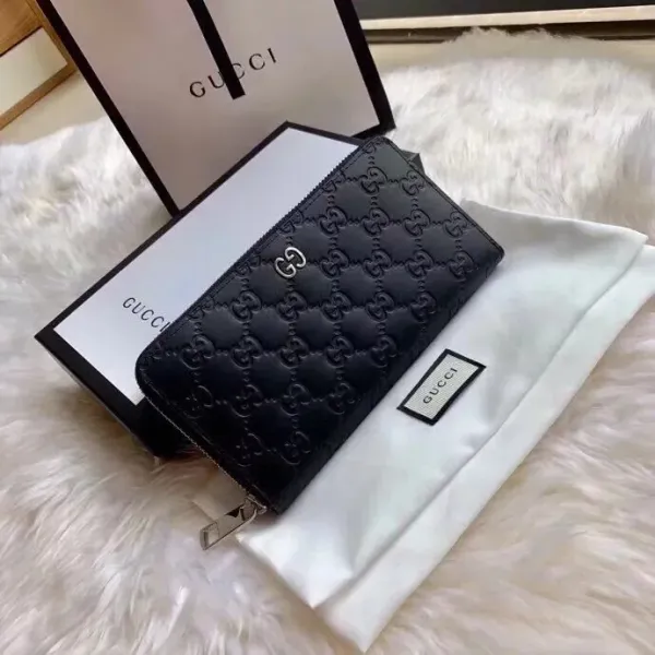 Gucci GG Marmont Bee Motif Long Wallet Beige Canvas - 23