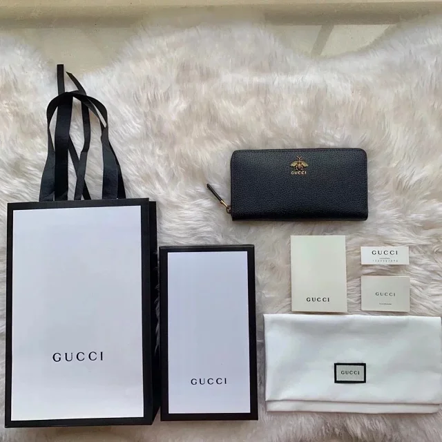 Gucci Wallets & Card Holders Zip-around long wallet with GG monogram and animal motif variants product detail image 69