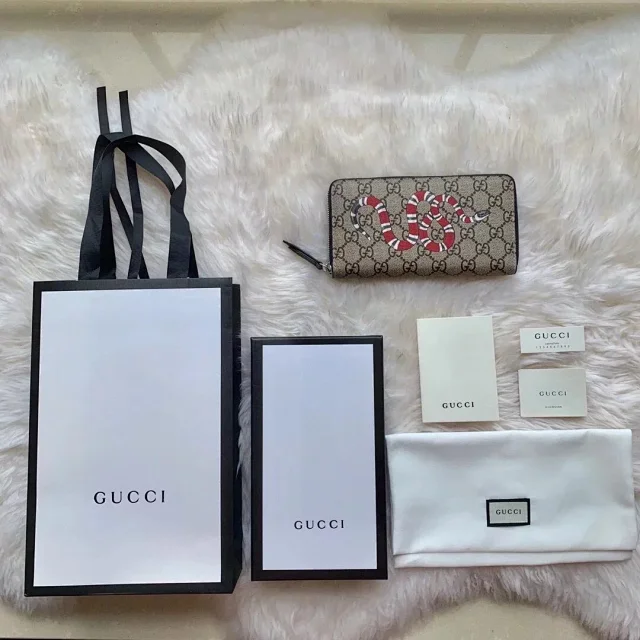 Gucci Wallets & Card Holders Zip-around long wallet with GG monogram and animal motif variants product detail image 41