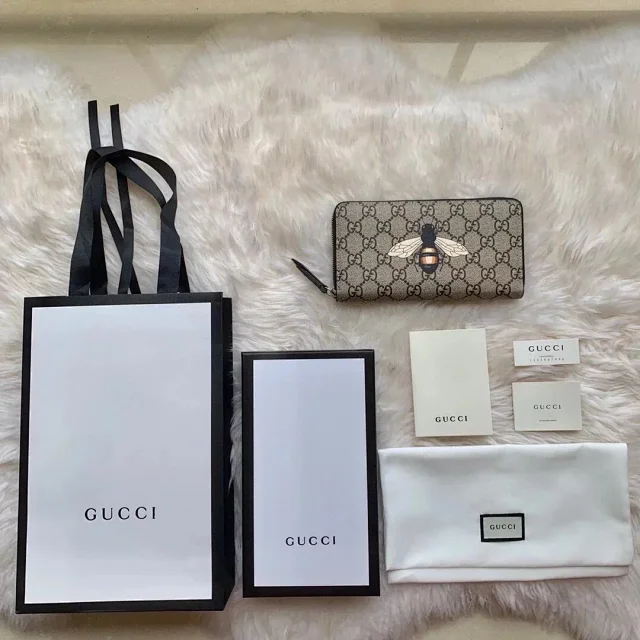 Gucci Wallets & Card Holders Zip-around long wallet with GG monogram and animal motif variants product detail image 48