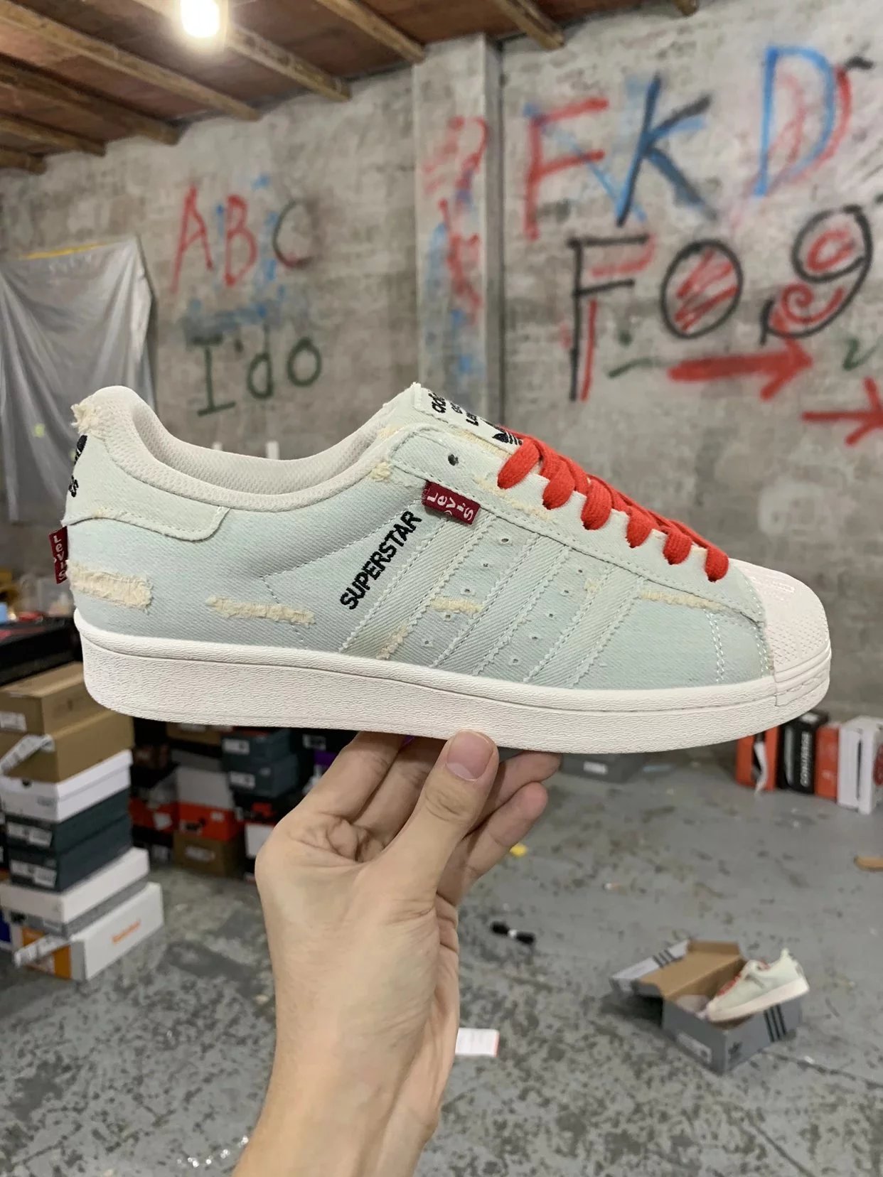 Adidas Originals x Levi's Superstar Denim Sneakers