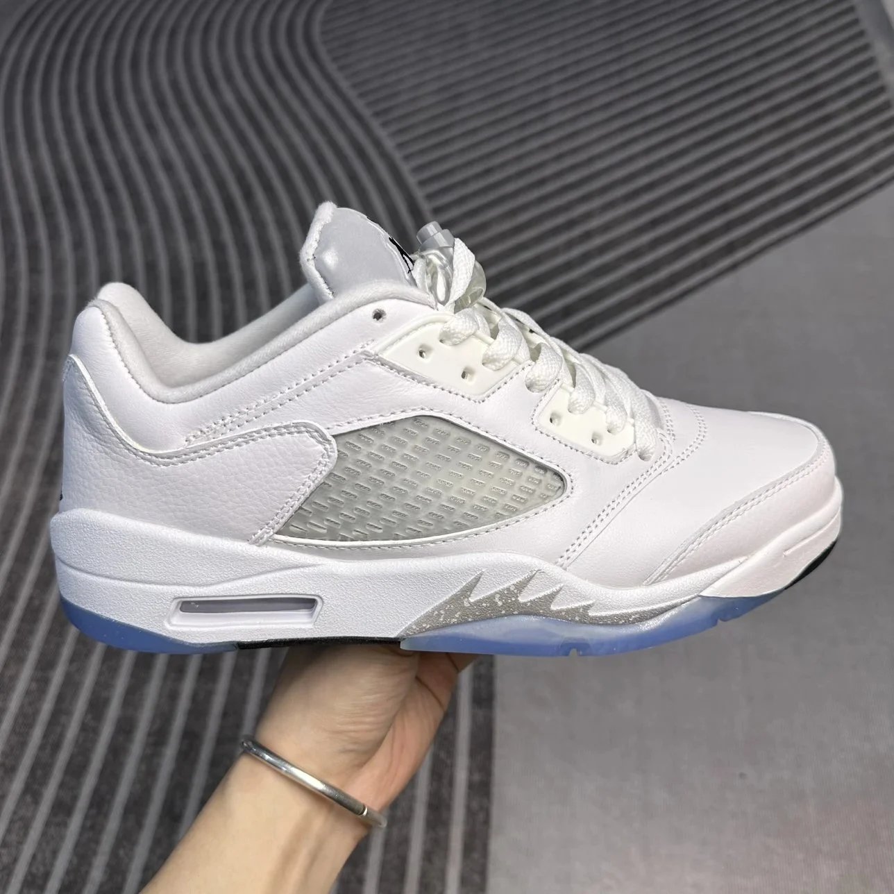 Air Jordan 5 Low White Sneakers