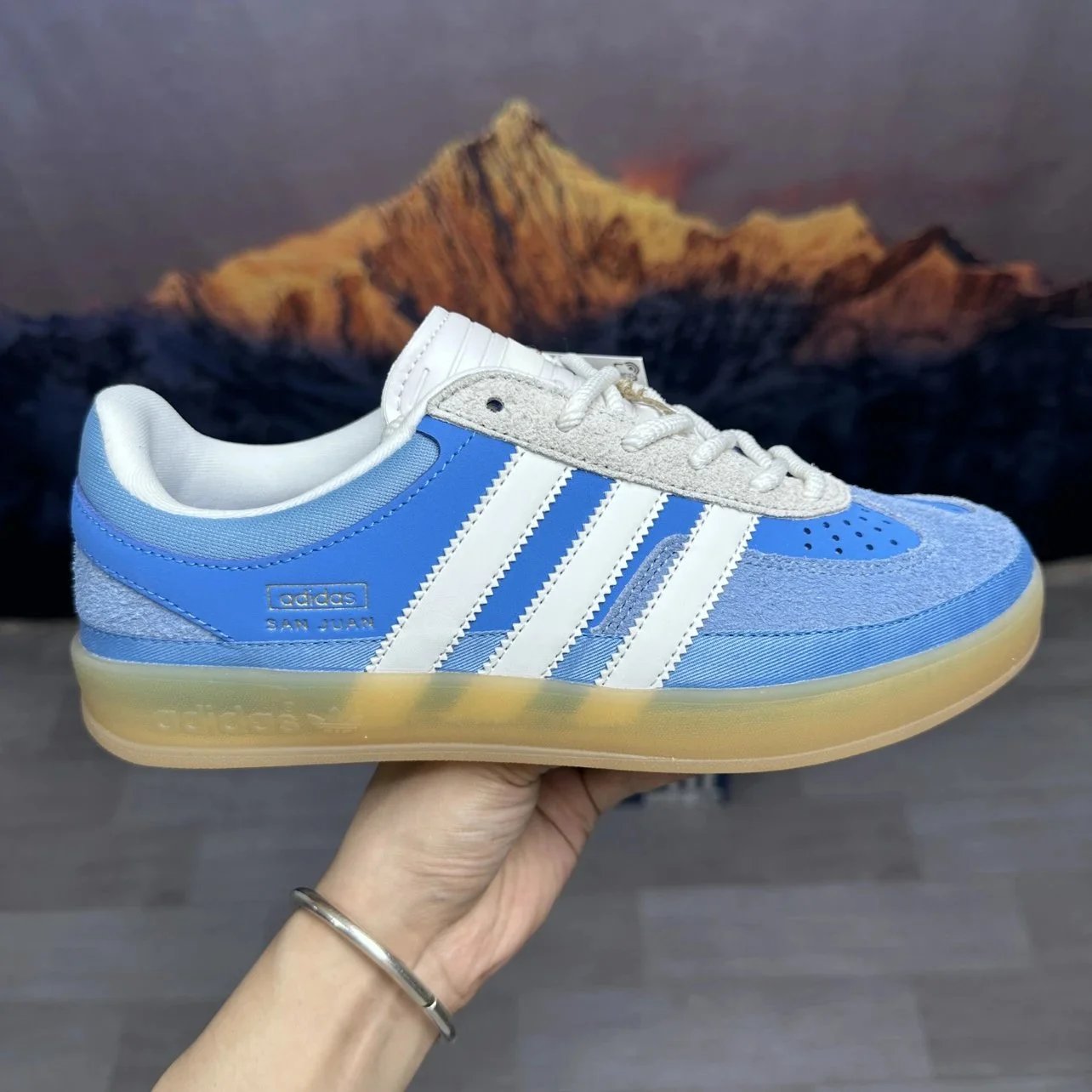 Adidas Originals Bad Bunny Gazelle Indoor Unisex Sneakers Light Blue