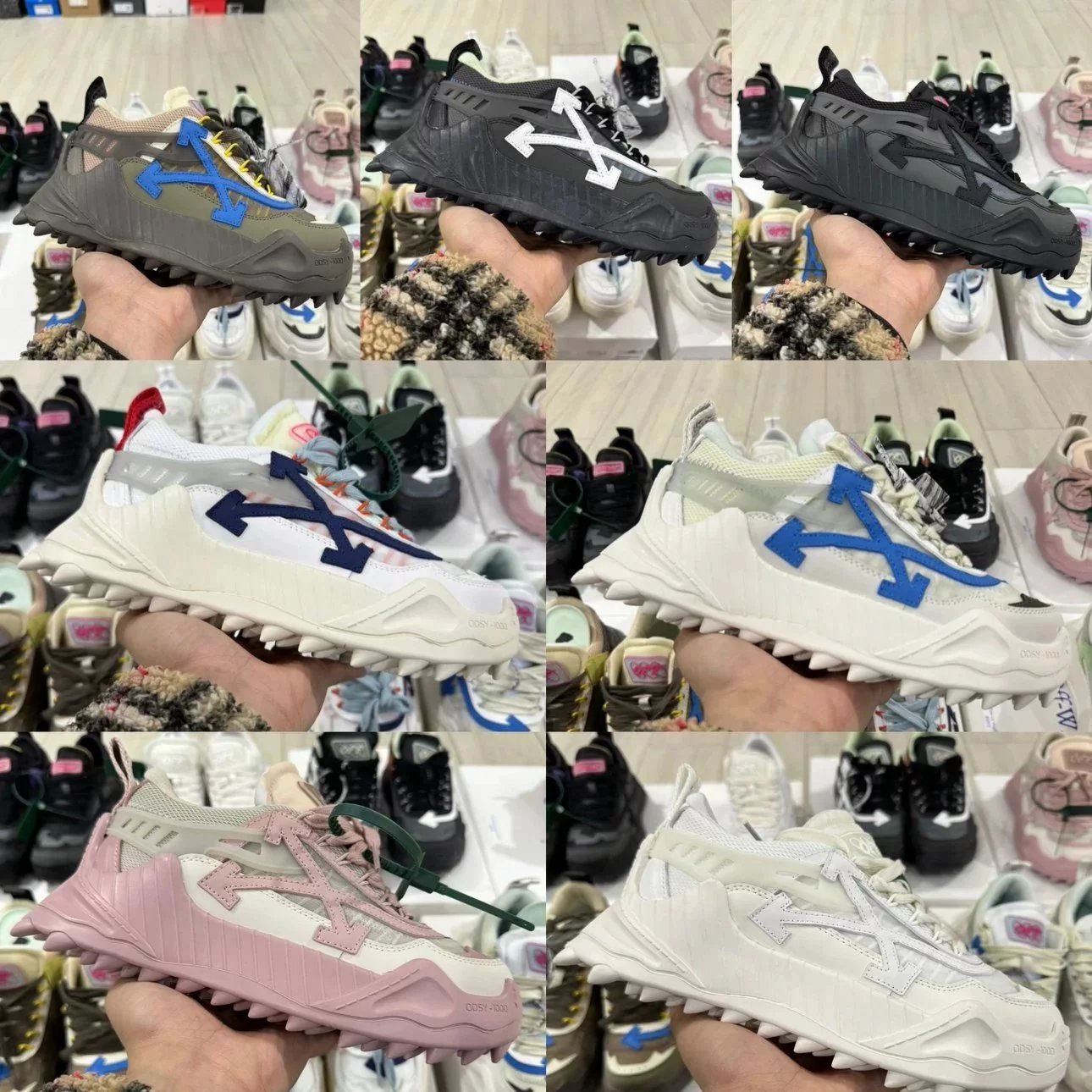 OFF-WHITE ODSY-1000 Unisex Casual Sneakers