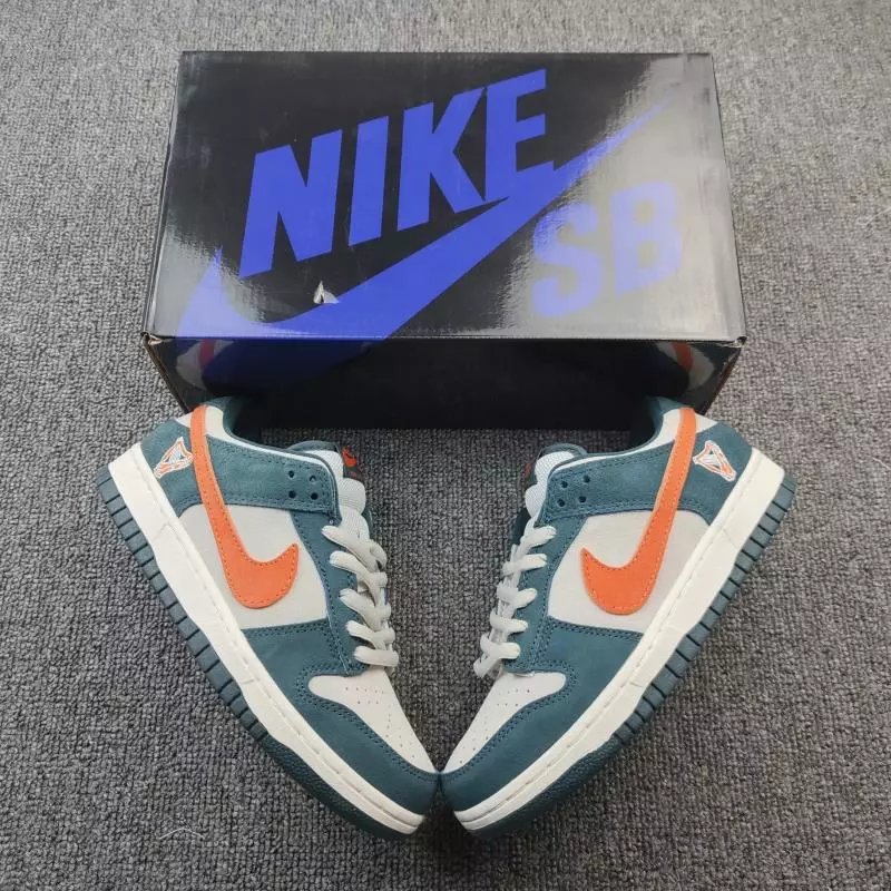 Nike SB Dunk Low Pro Dark Green Orange Skate Shoes