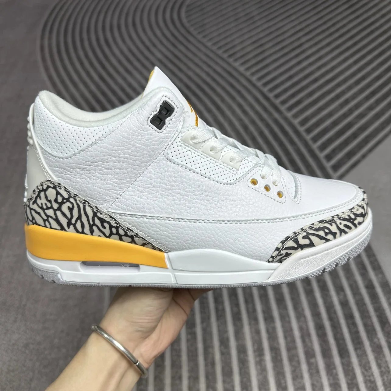 Air Jordan 3 Lakers White Yellow Sneakers