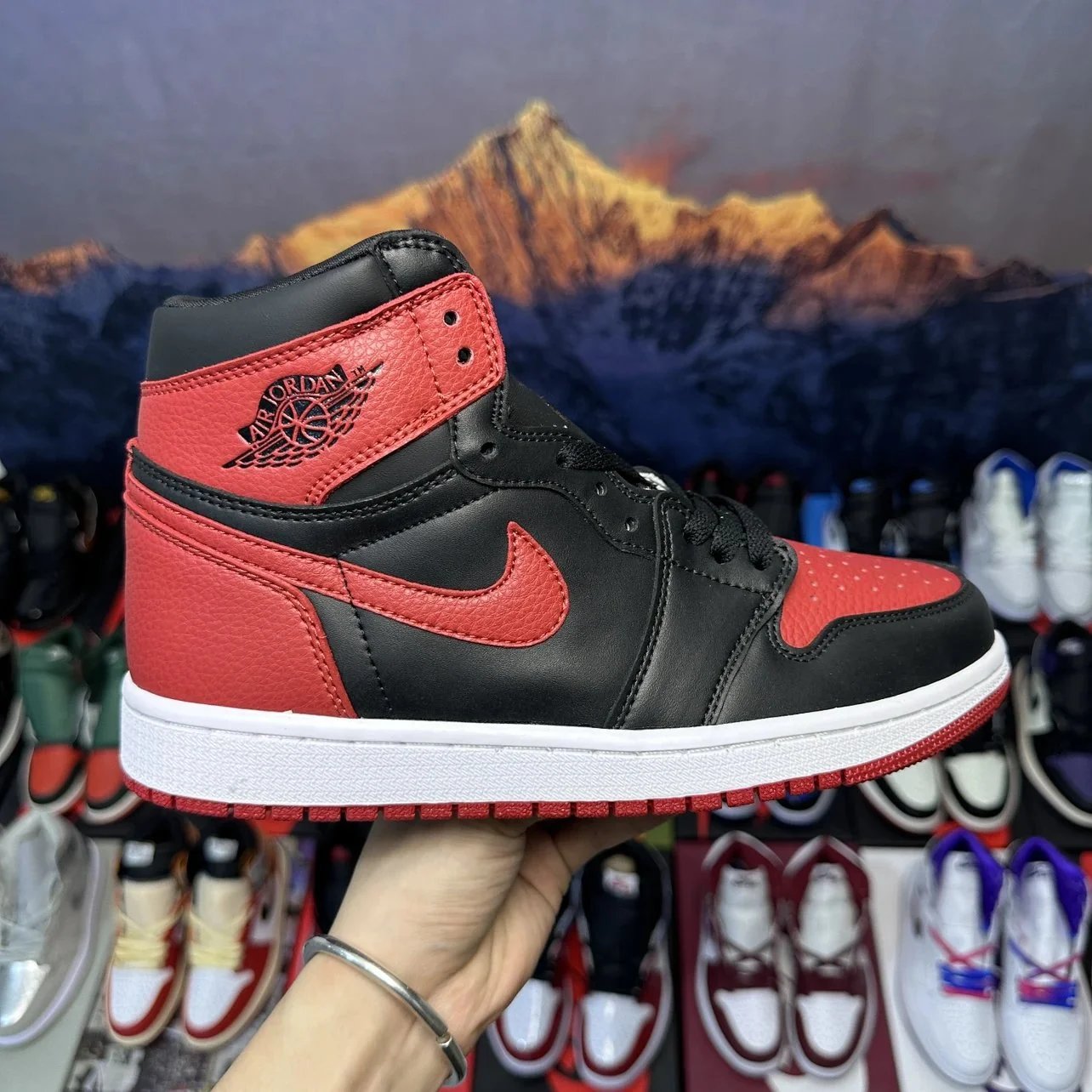 Nike Air Jordan 1 High Black Red Sneakers