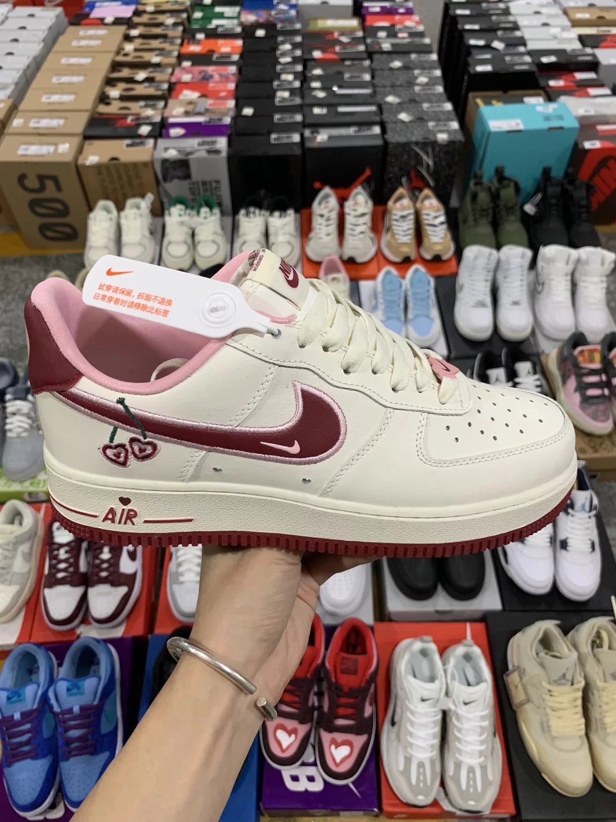 Nike Air Force 1 Valentine's Day Cherry Sneakers