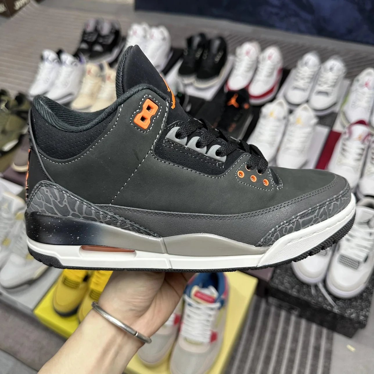 Air Jordan 3 Gray Black Sneakers