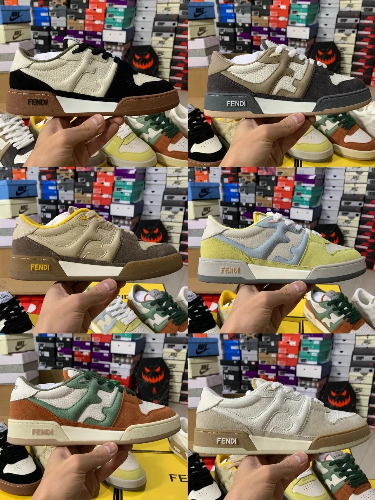 Fendi Match 2023 Low Top Casual Sneakers