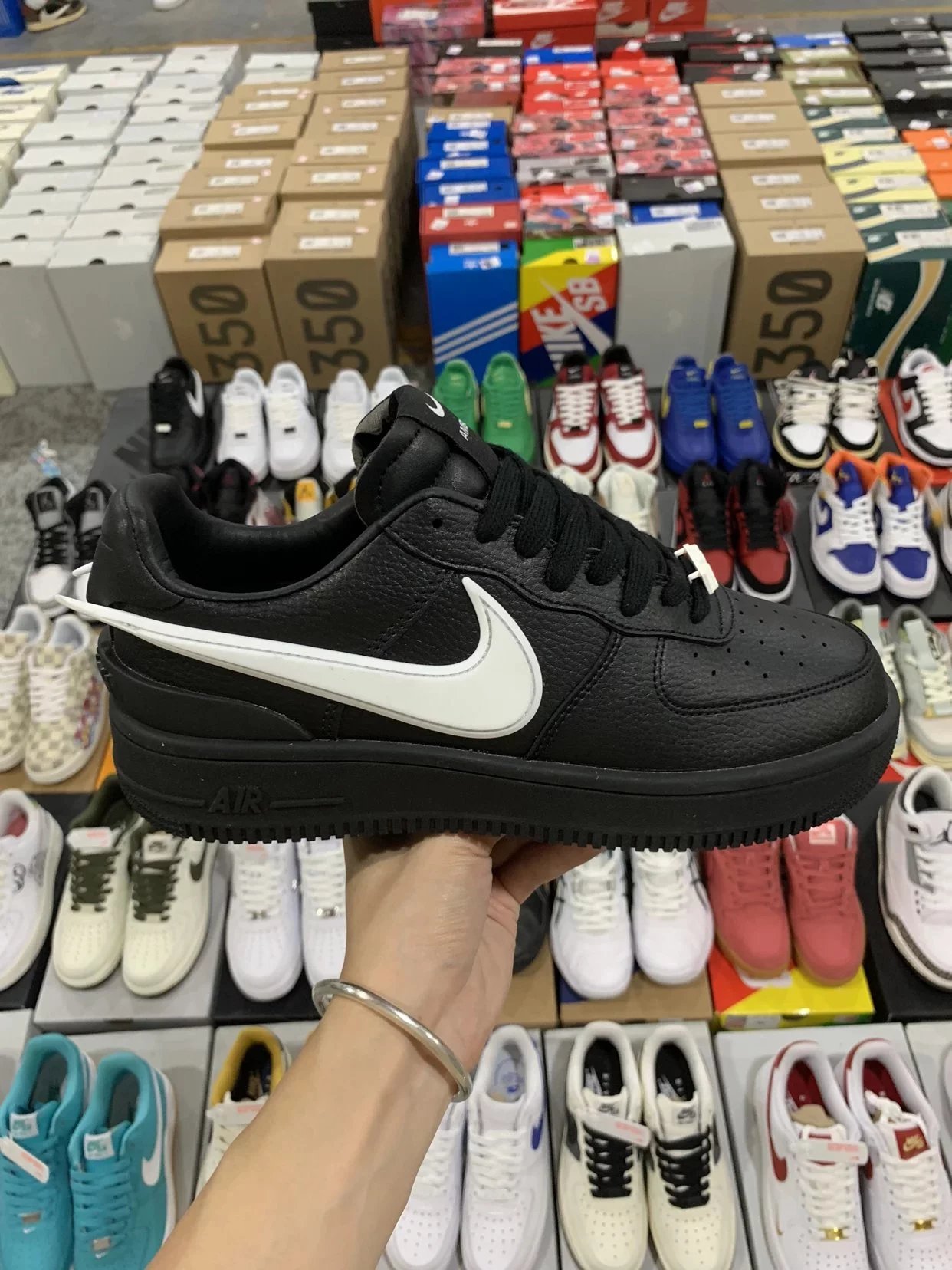 Ambush x Nike Air Force 1 07 Low Leather Sneakers