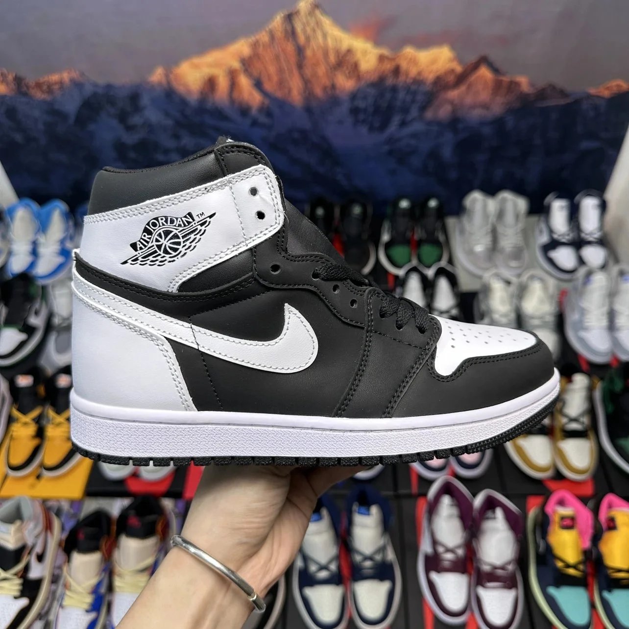 Nike Air Jordan 1 High Top Black White Sneakers