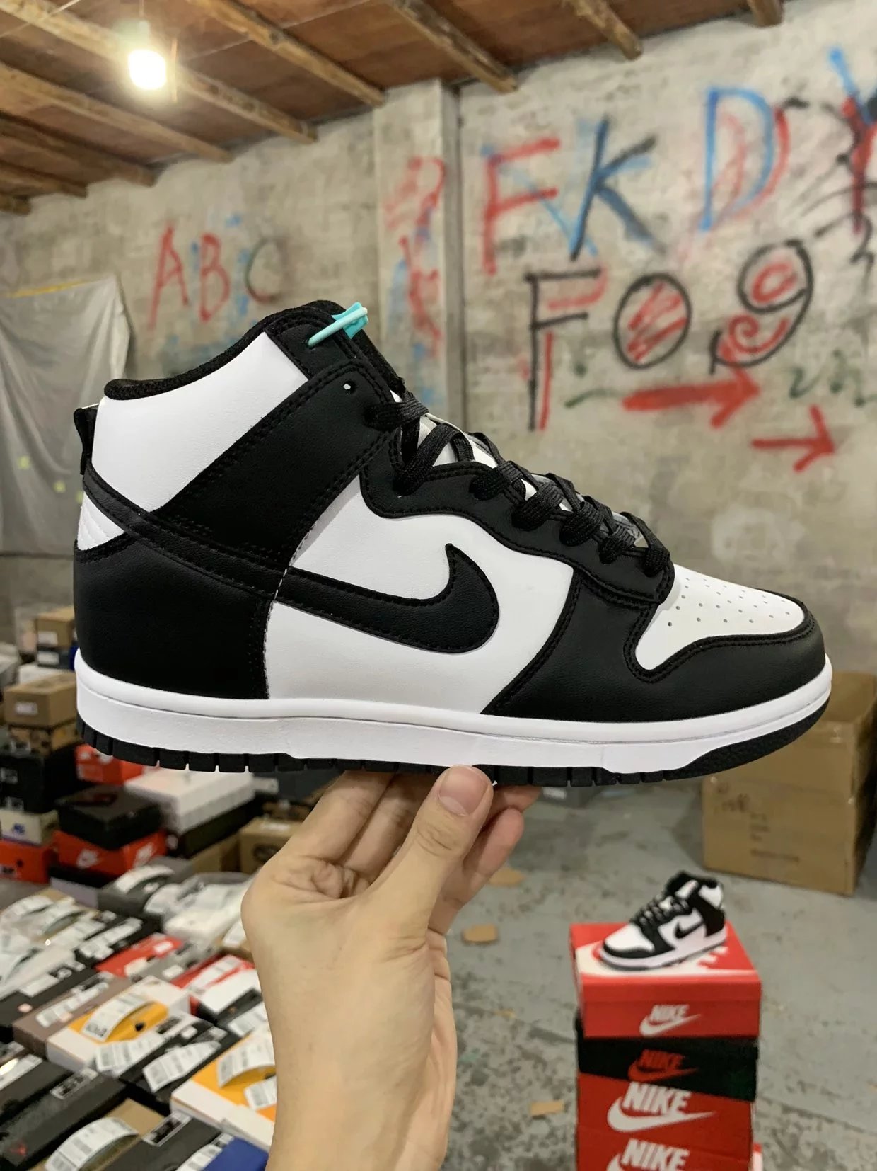 Nike Dunk High Retro Black White Sneakers