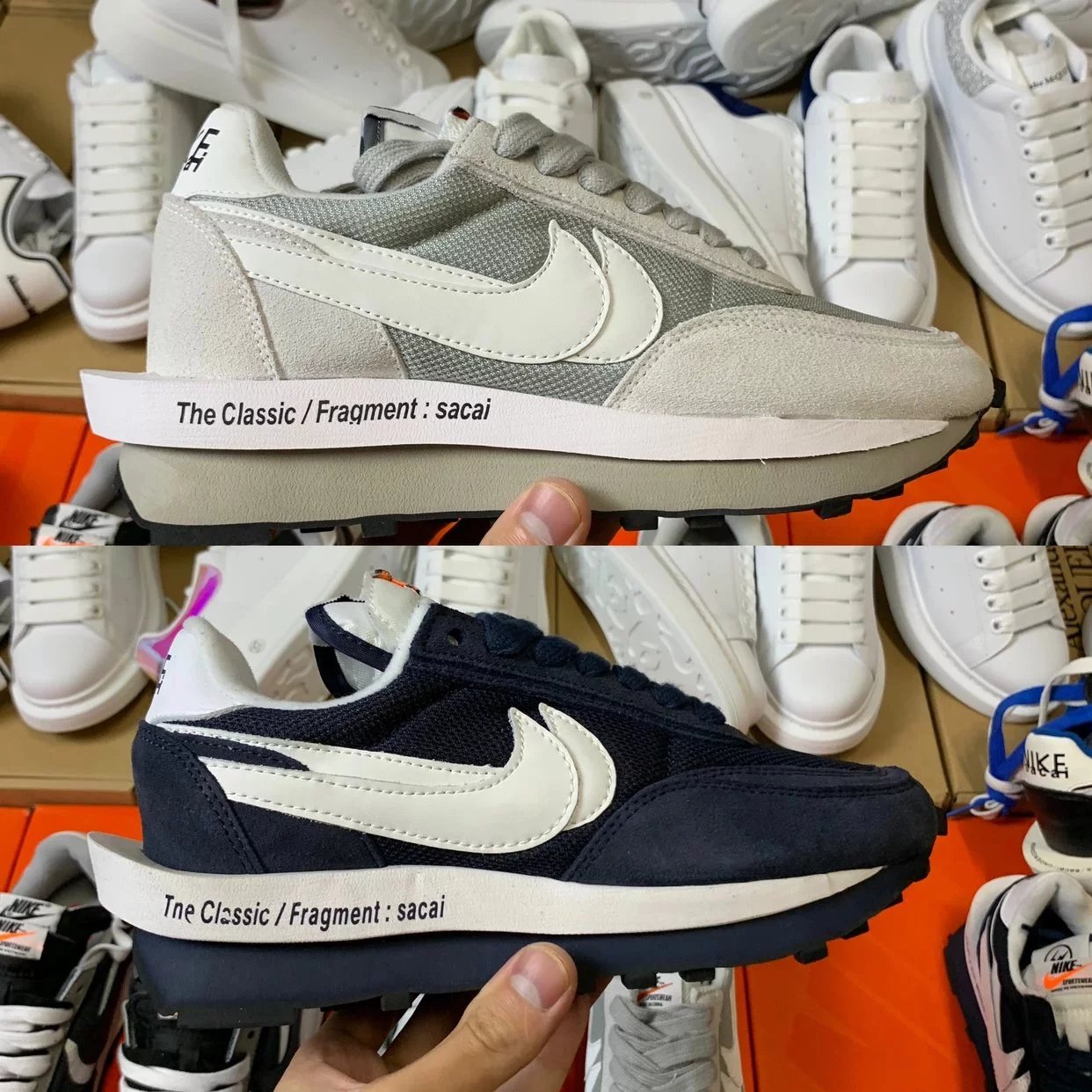 Fragment Sacai Nike LDWaffle 2.0 Vintage Sneakers