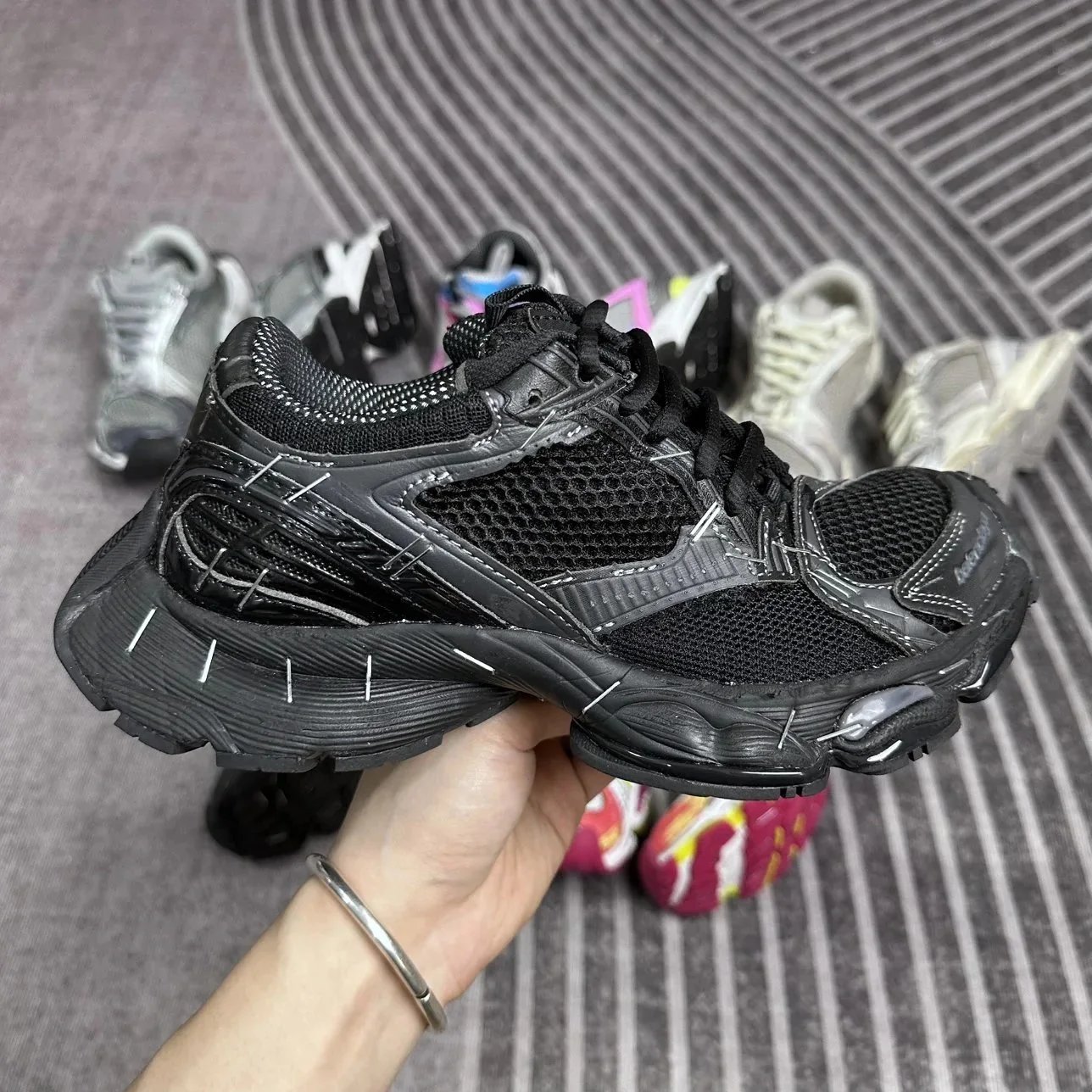 Balenciaga Stapler Black Dad Sneakers