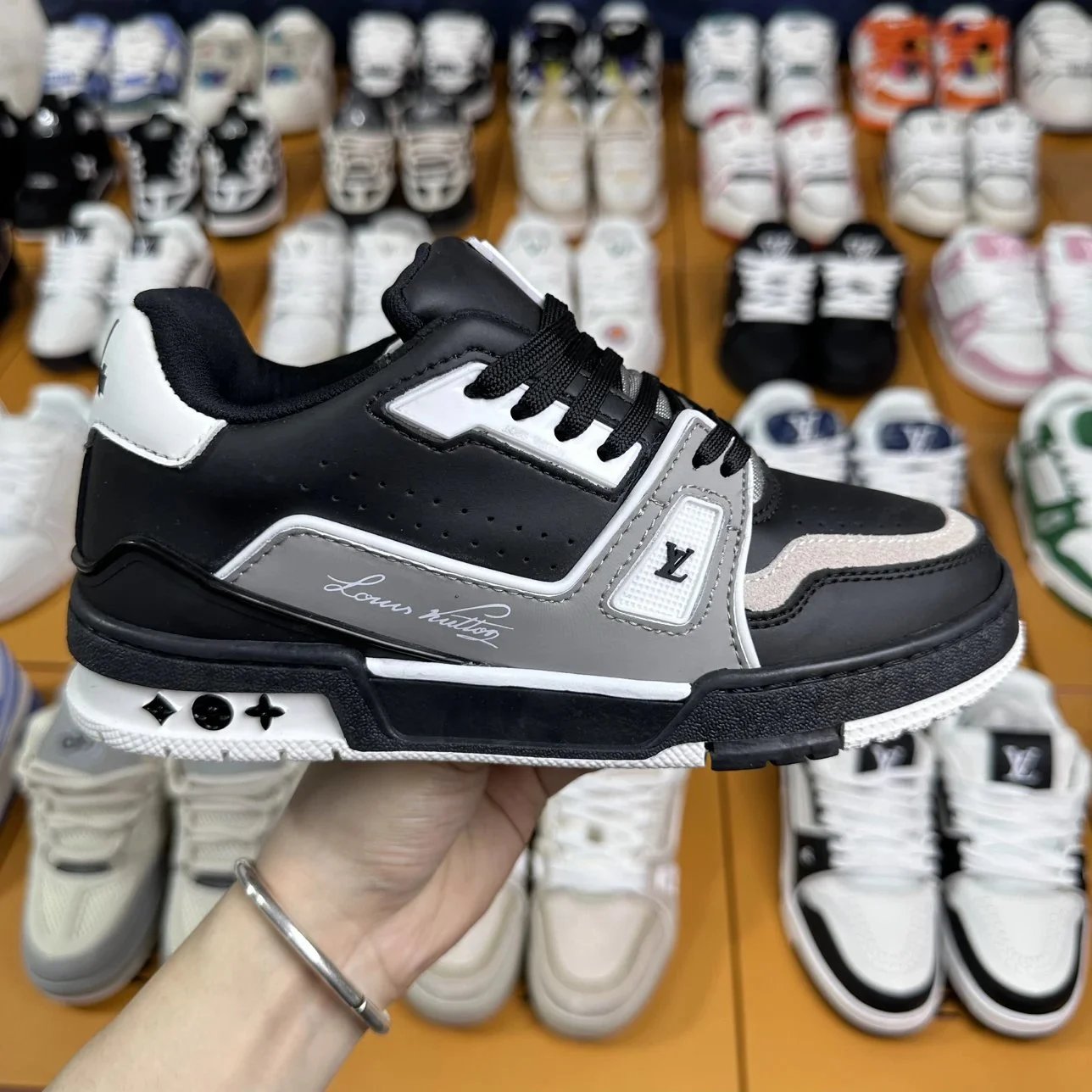 Louis Vuitton Black Gray Sneakers 2025 Edition