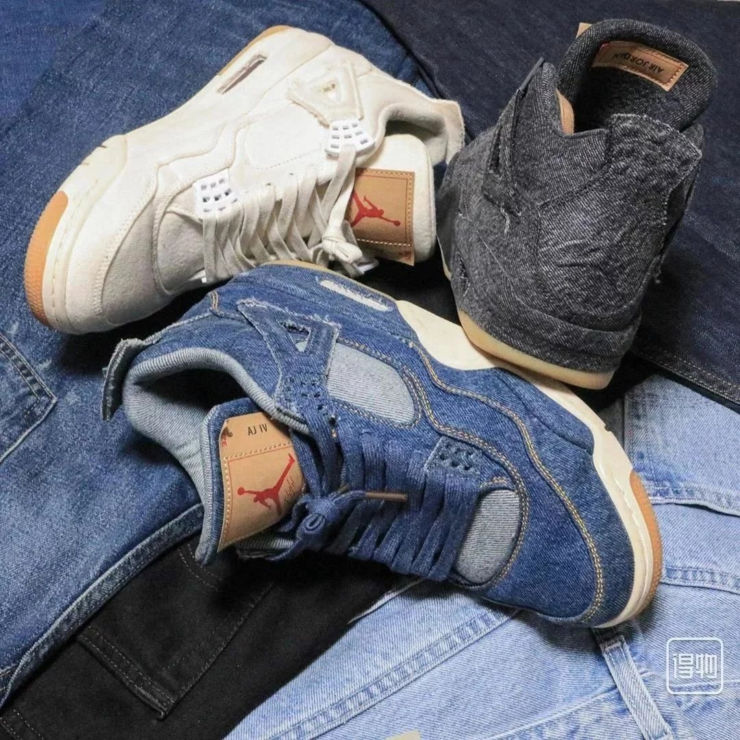 Air Jordan 4 Retro Levi's Denim Basketball Shoes