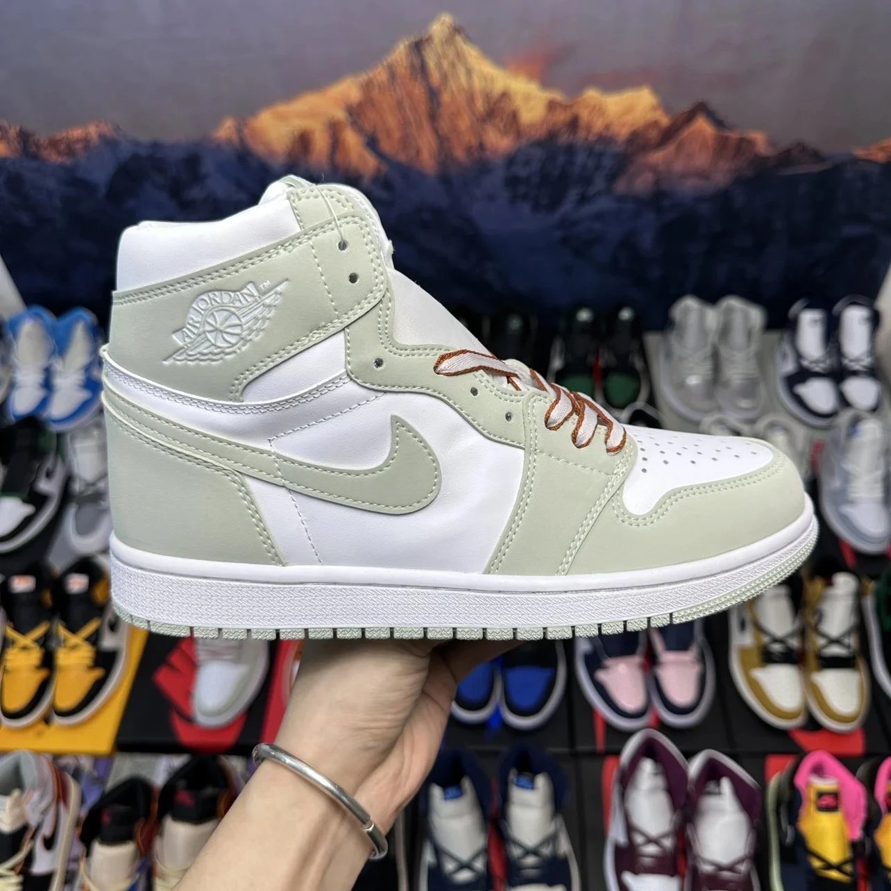 Nike Air Jordan 1 High Seafoam White Green Sneakers
