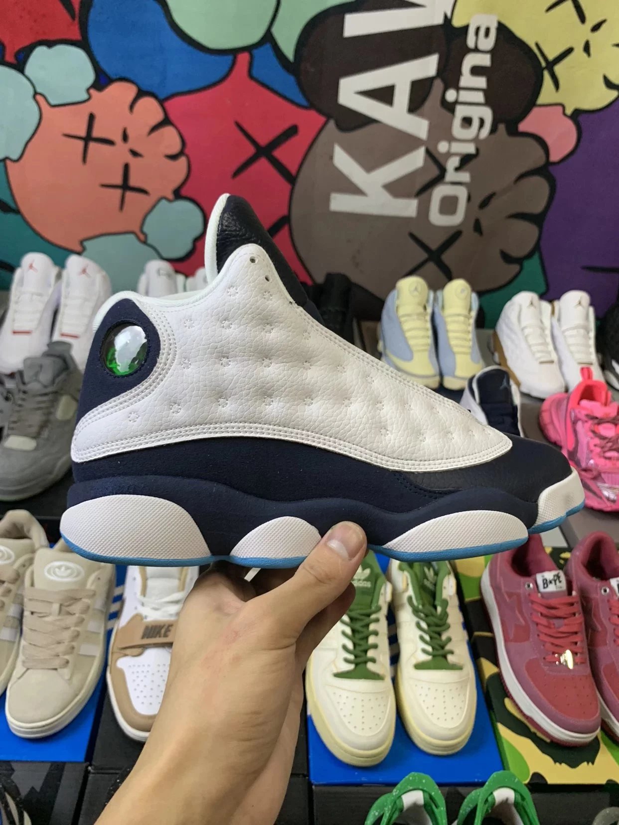 Air Jordan 13 White Blue Basketball Shoes
