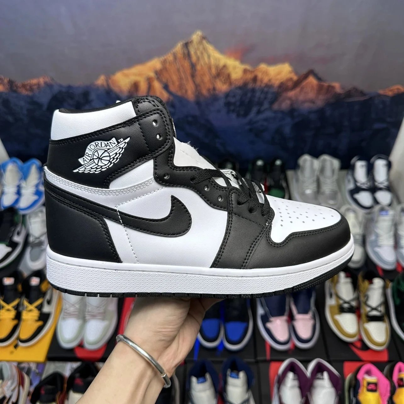 Nike Air Jordan 1 High Black White Panda Sneakers