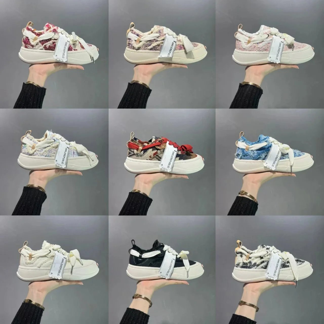 SMILEREPUBLIC Open Smile Canvas Shoes