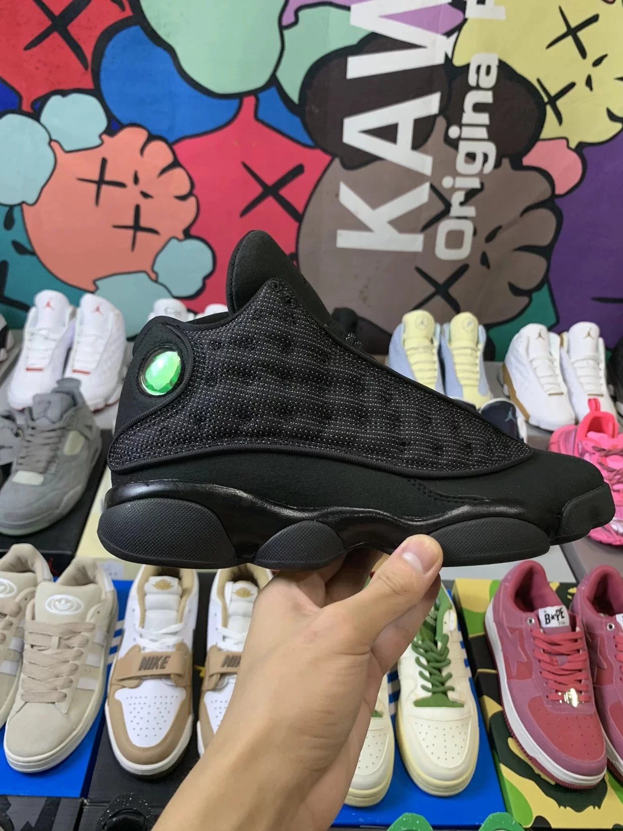 Air Jordan AJ13 Black Basketball Shoes