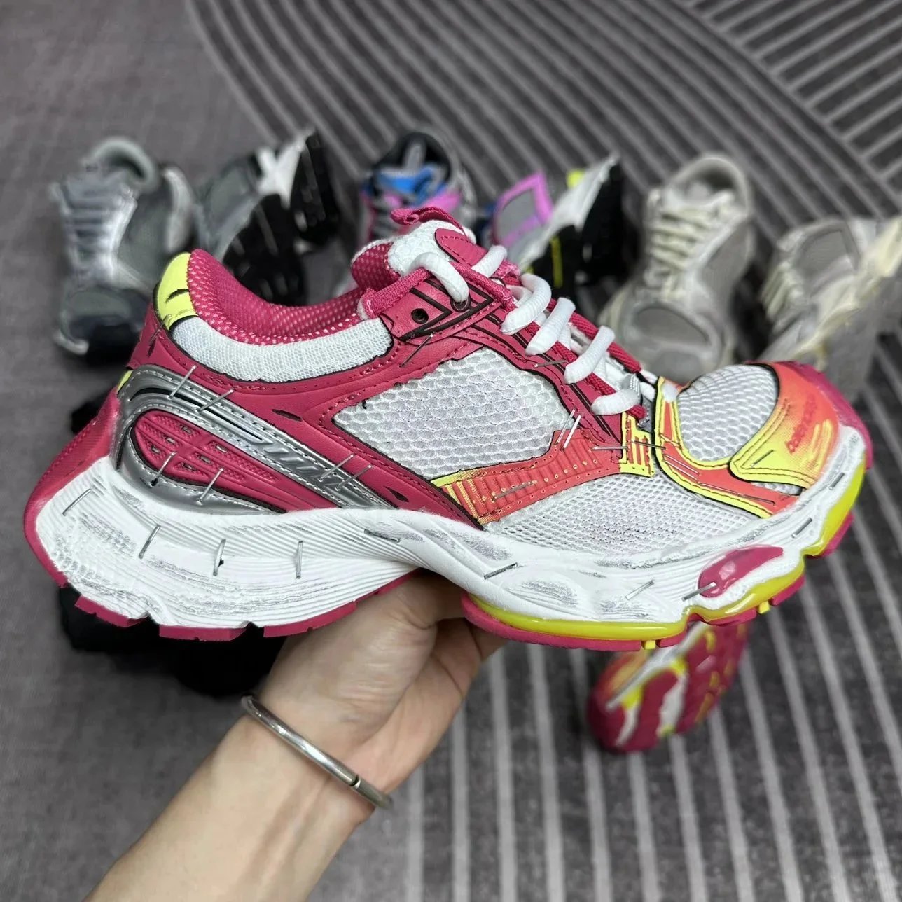 Balenciaga Stapler Red White Sneakers