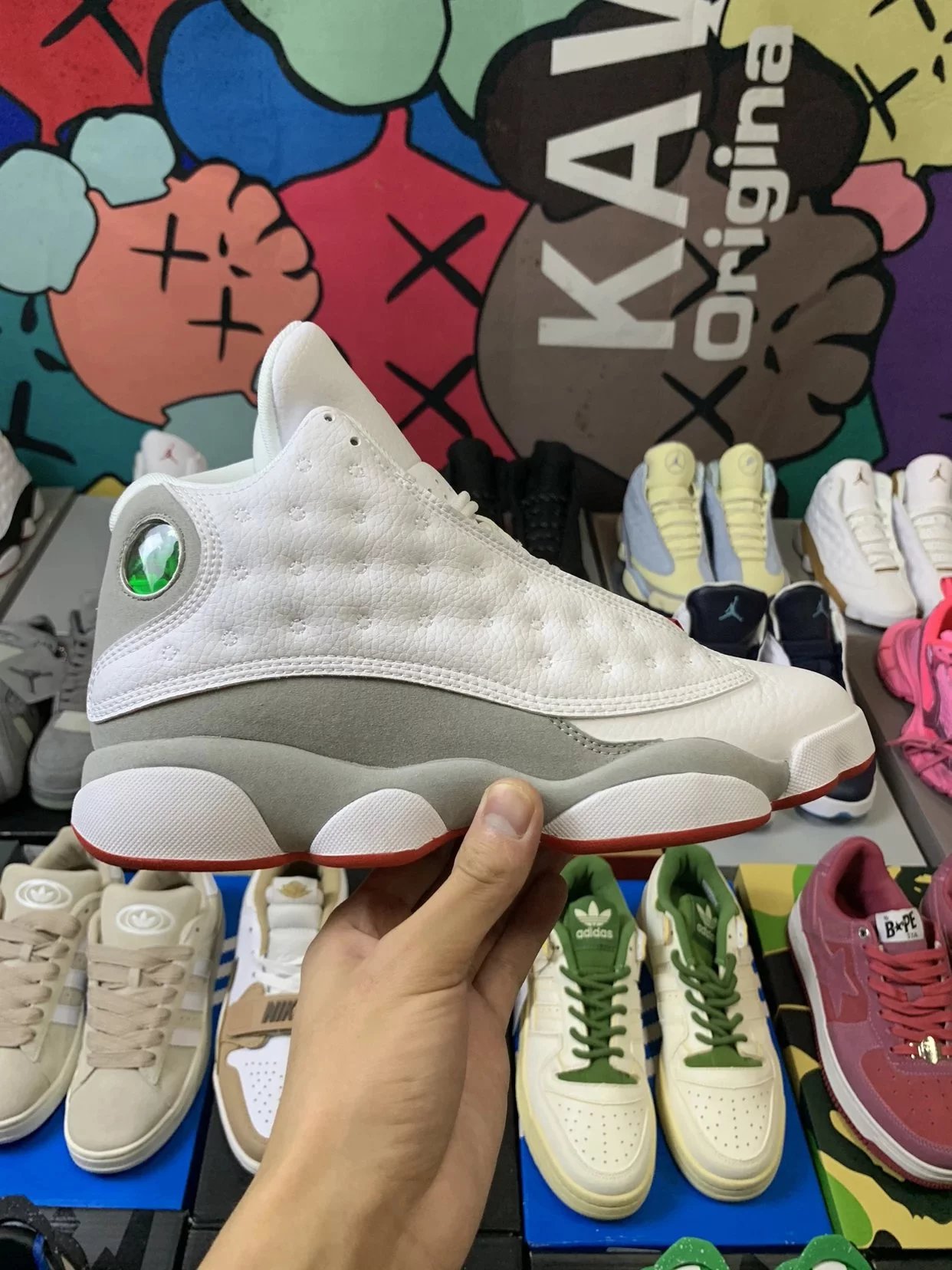 Air Jordan 13 White Gray Basketball Shoes