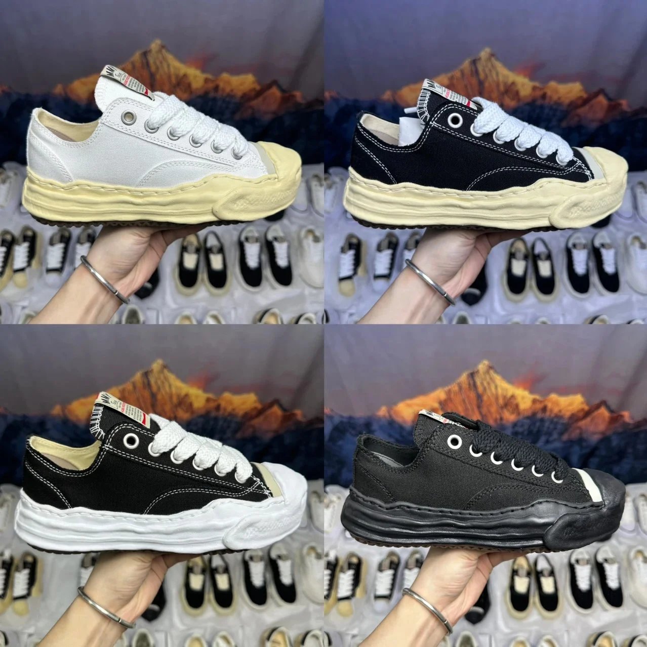 MIHARA YASUHIRO MMY Low Top Canvas Sneakers