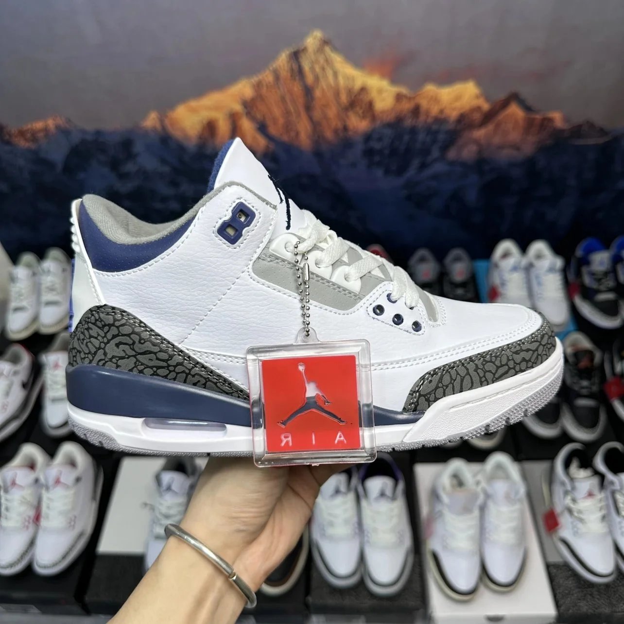 Air Jordan 3 Midnight Blue Retro Basketball Shoes Unisex